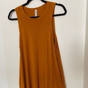 Orange Shift Dress (it has pockets!)